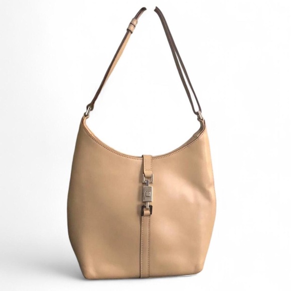 Gucci Handbags - Vintage Shoulder Hand Bag Purse 001.3875 Jackie Gg Beige Tan Leather Logo Hobo